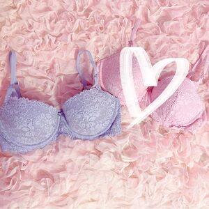 𝜗𝜚Victoria’s Secret PINK Wink balconette push up bra in purple